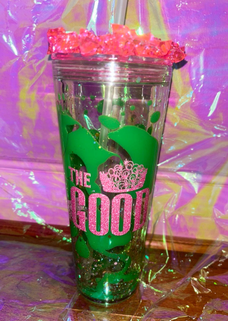 24oz The Good - Green Lava w/ Pink Ice Lid