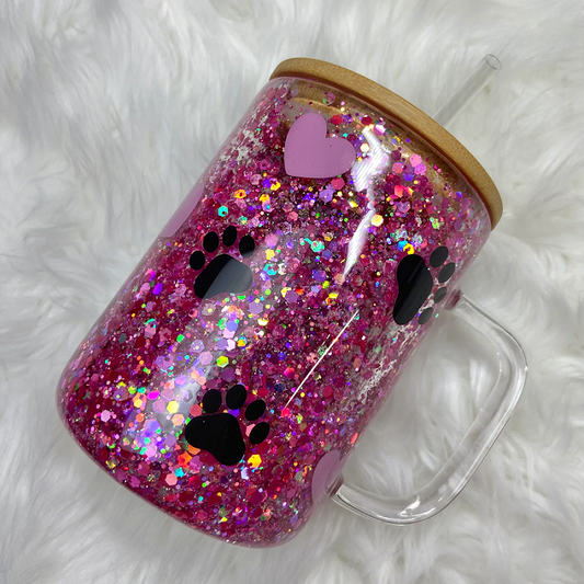 15oz Glass Snowglobe Mug