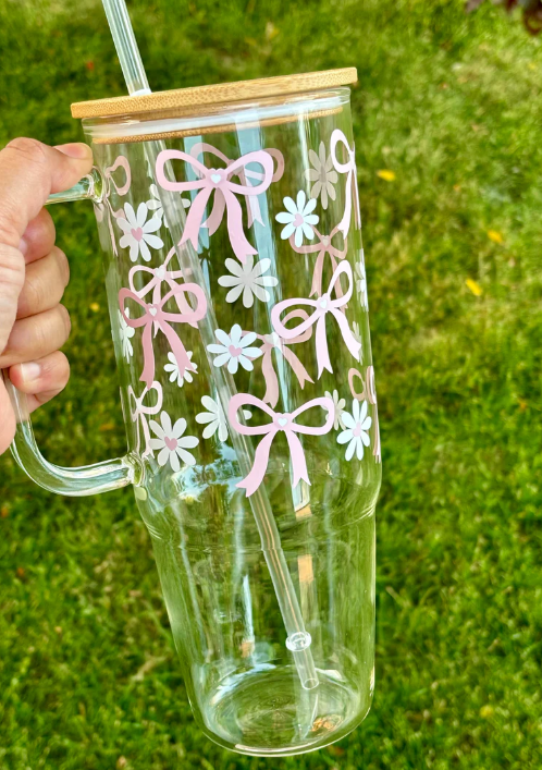 40oz Glass Tumbler (Wrap Design Only - No Snowglobe)